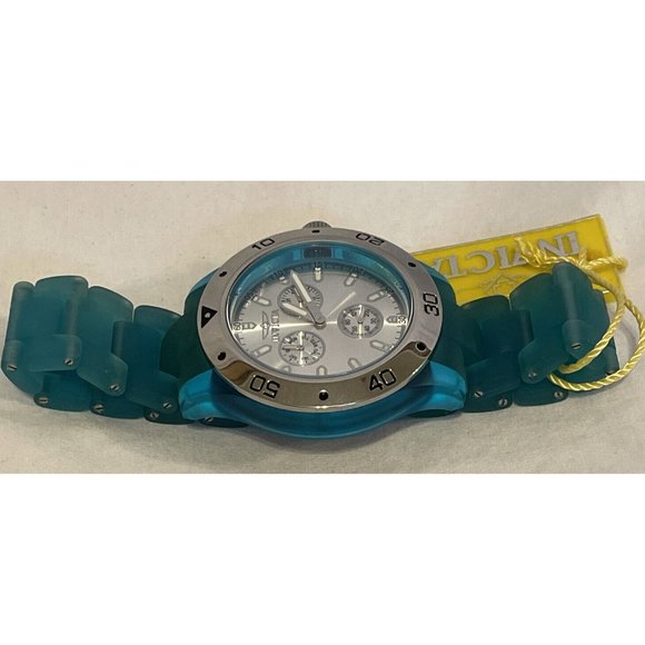 Invicta Model 1664 Men's Anatomic SS Case Light Blue Plastic Band Quartz Watch - Picture 5 of 10